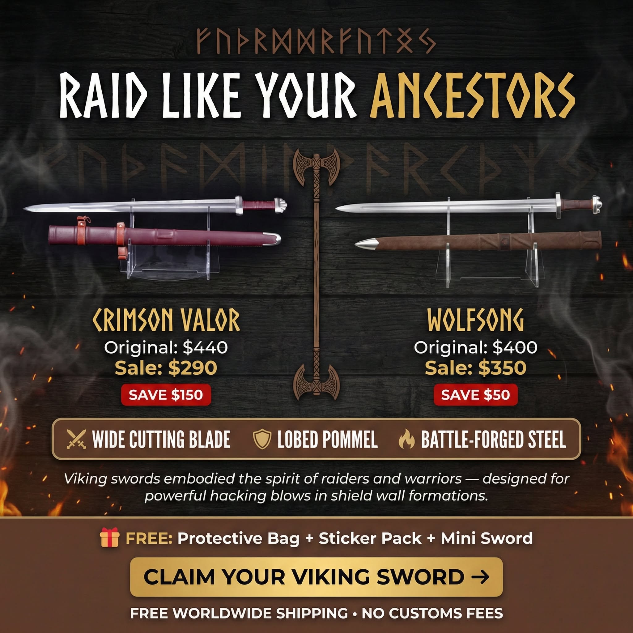 Katana SwordCom Facebook ad