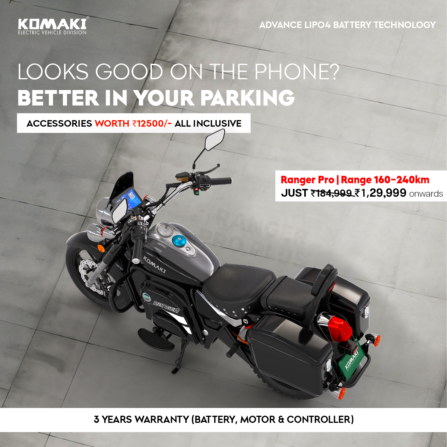 Komaki Electric Bike Facebook ad: Better in Your Parking