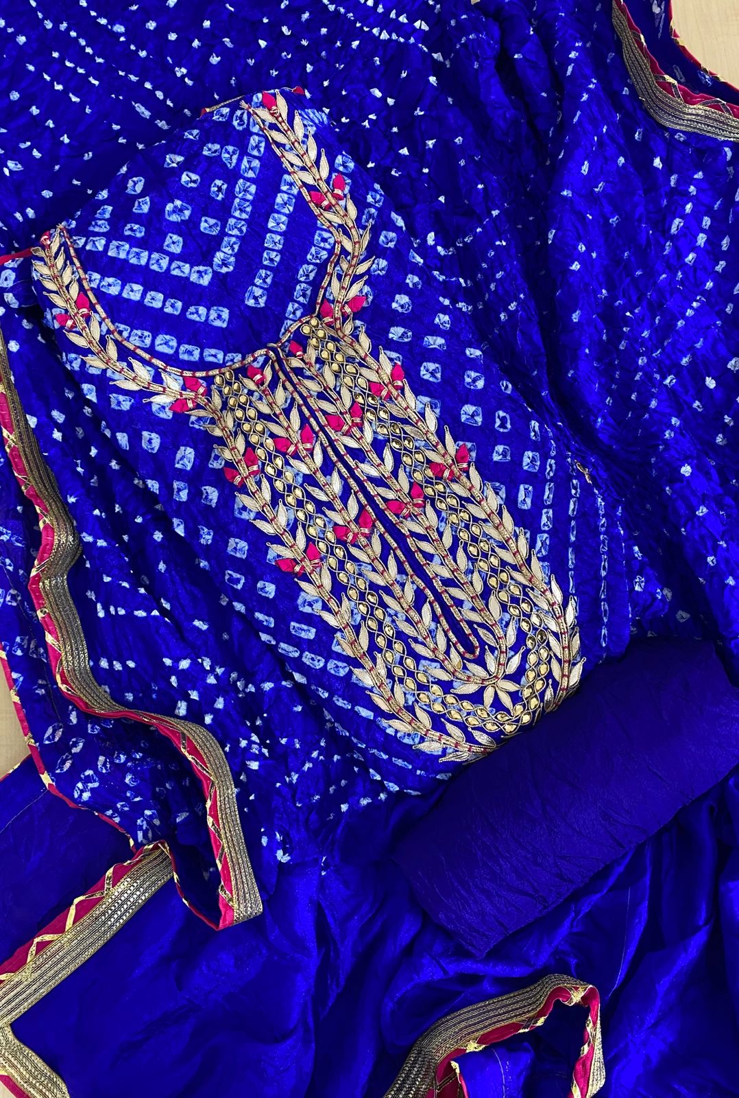 The Bhankar's Facebook ad: Bandhani Silk Suits