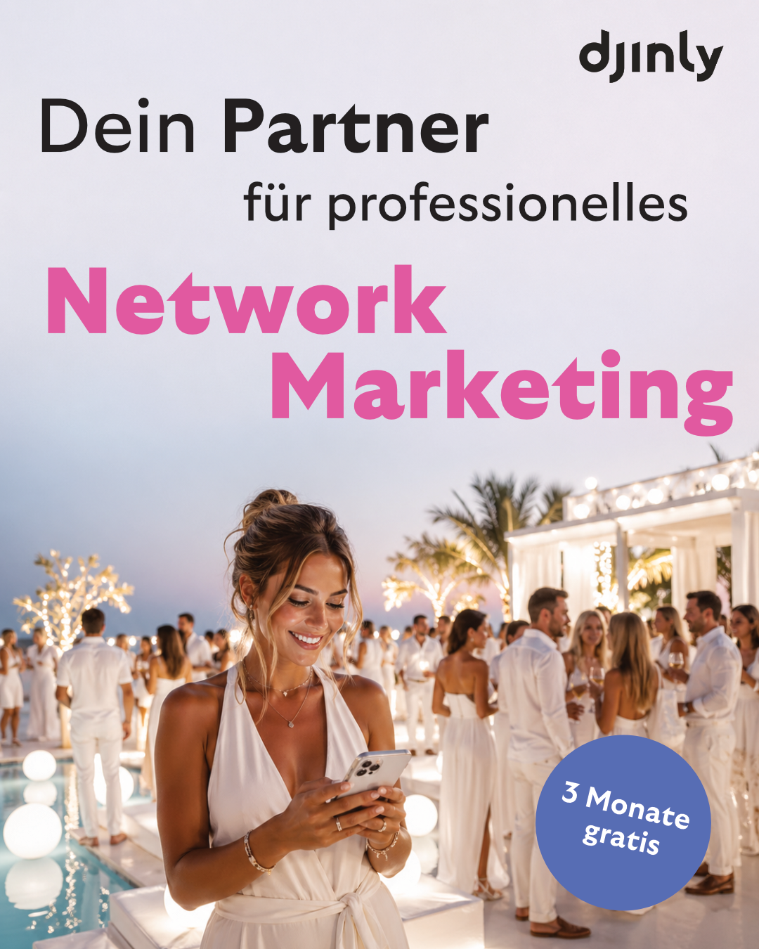 djinly Facebook ad: Neue App für Networker