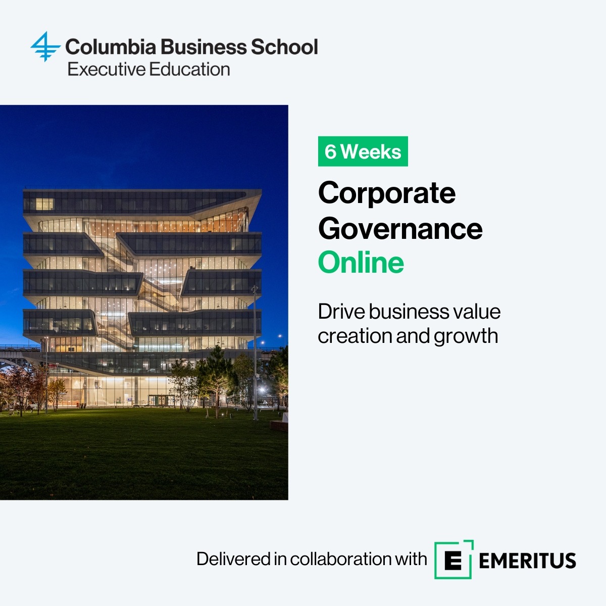 Columbia Business School Executive Education Facebook ad