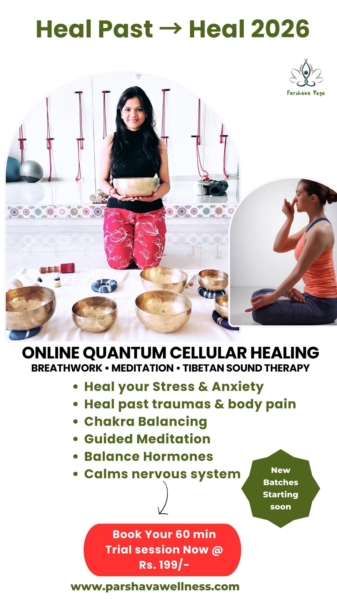 Yoga with Madhavi Facebook ad from Dec 28, 2025