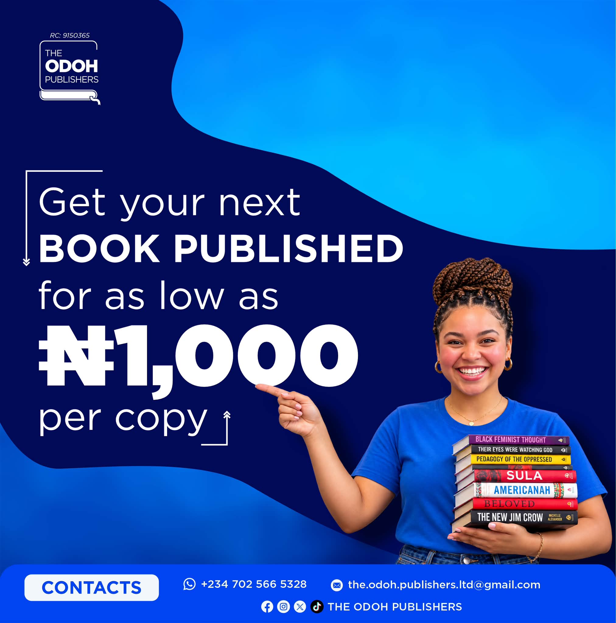 The Odoh Publishers Facebook ad: DO YOU KNOW YOUR NEXT BOOK COULD BE…