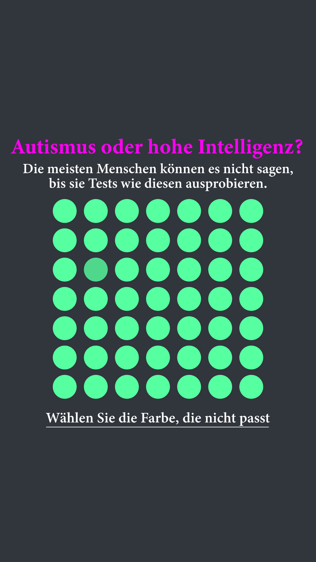 International IQ test Facebook ad