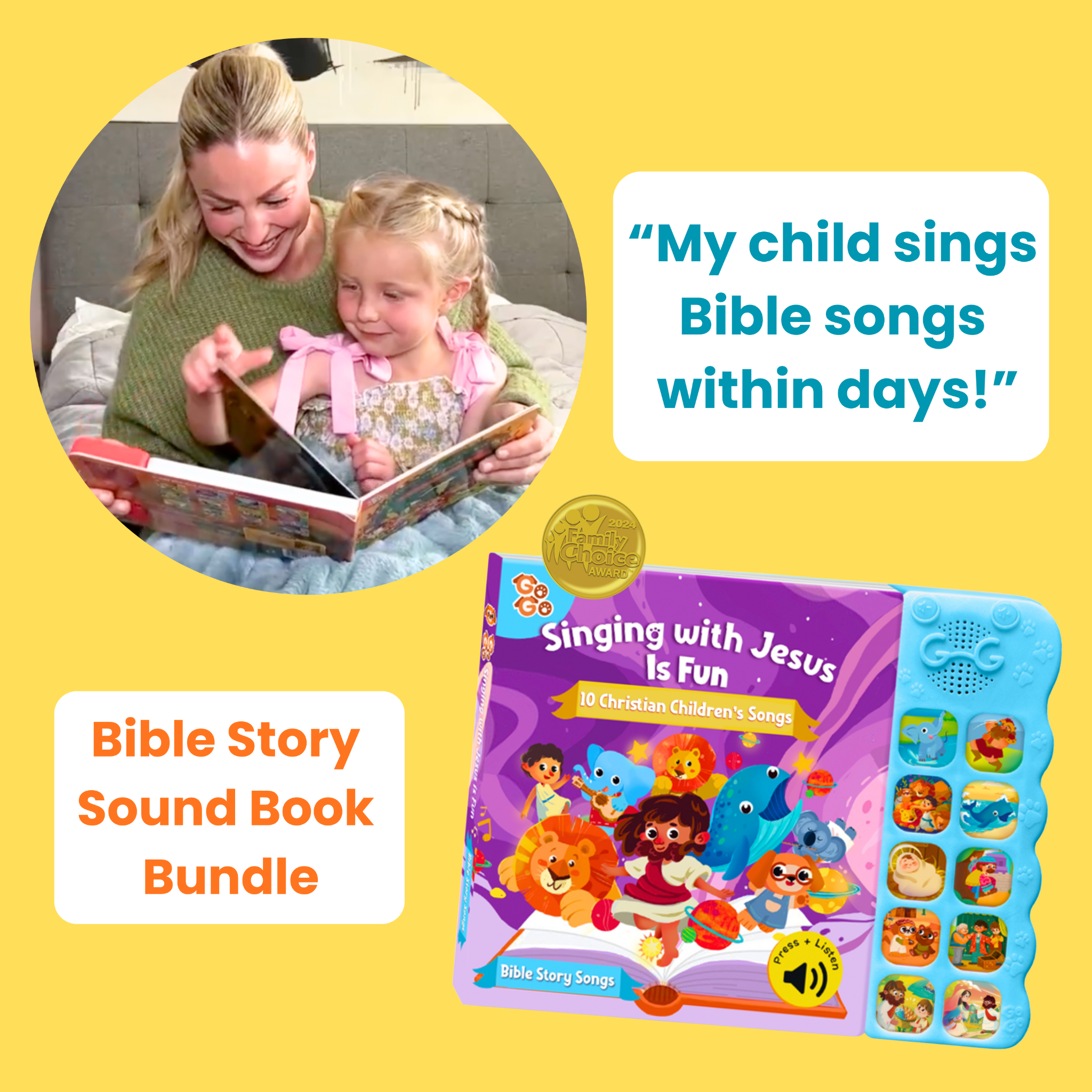 Go Go Fun Learning Facebook ad: Bring Joy, Faith, and Language to Life-One Song at a Time