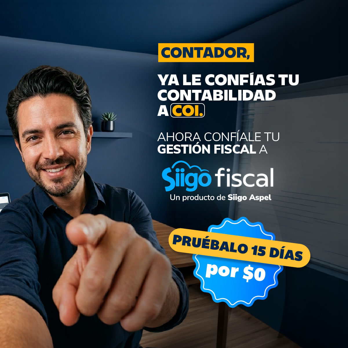 Siigo Aspel Facebook ad: Contador, impulsa tu profesión con Siigo Fiscal
