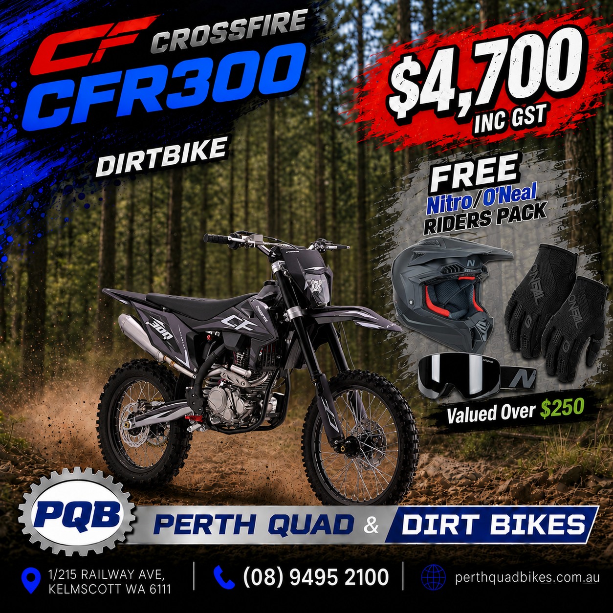 Perth Quad Bikes Facebook ad from Sep 3, 2026