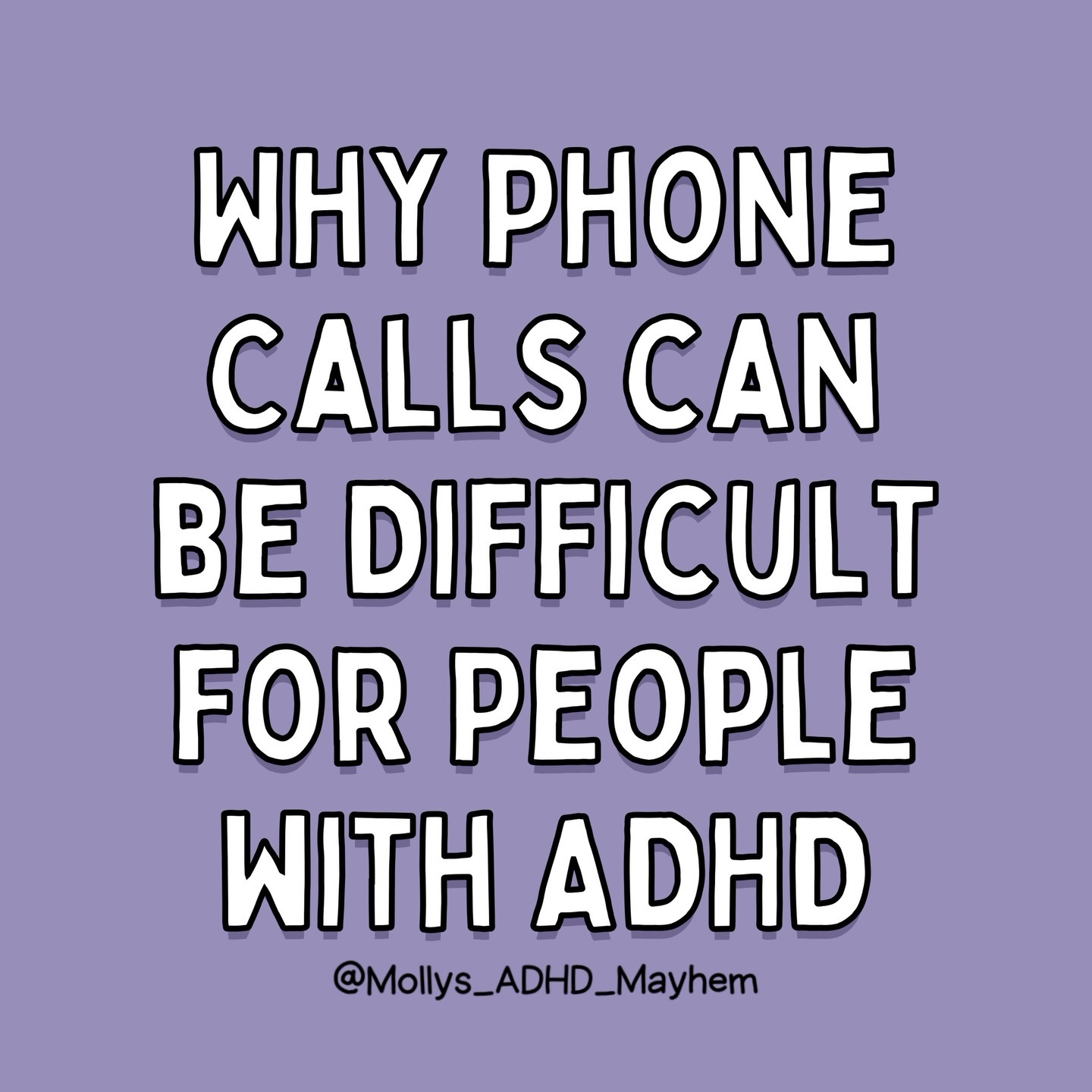 Mollys ADHD mayhem Facebook ad: Why do phone calls feel so overwhelming?