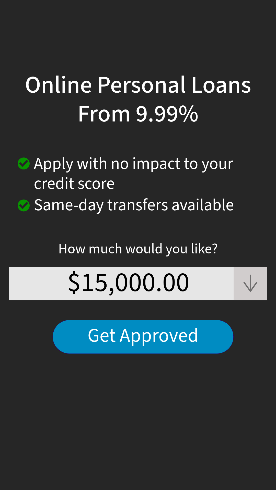 Loans Canada Facebook ad