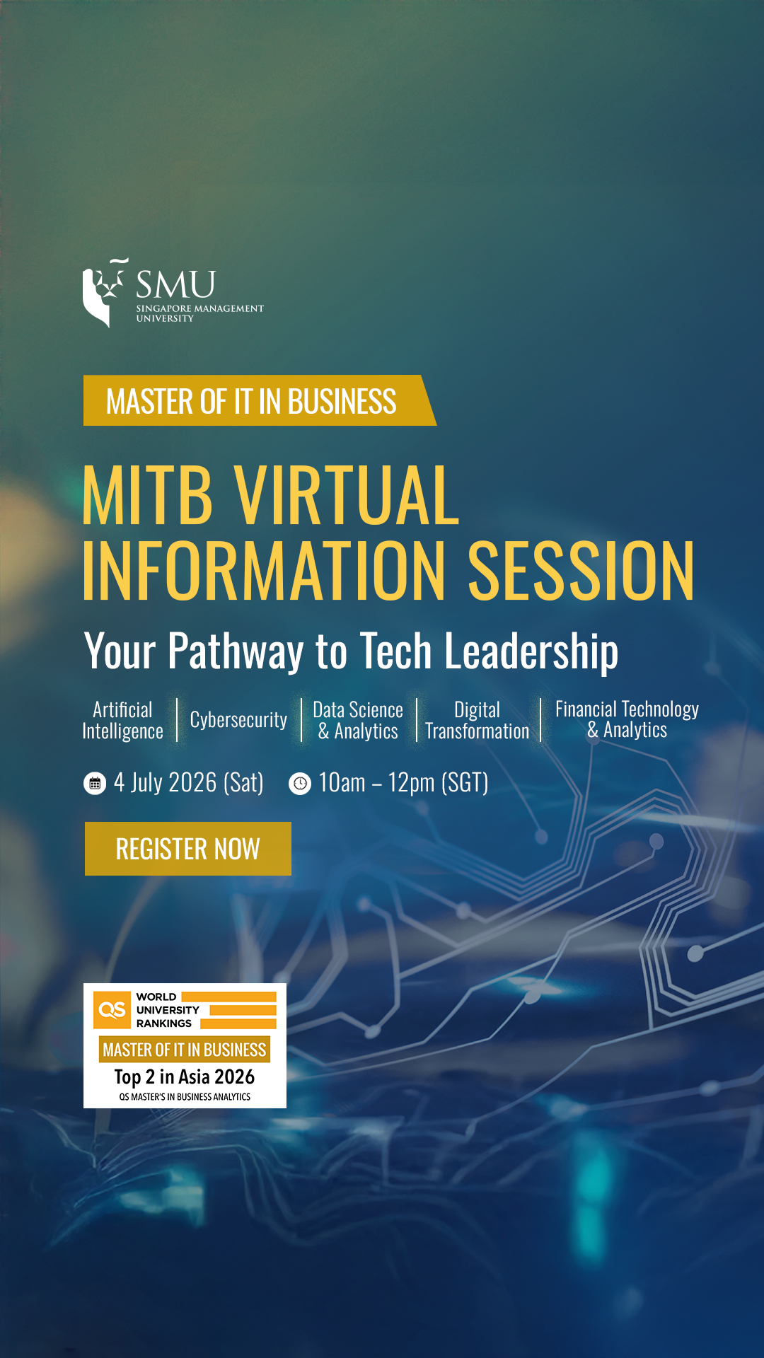 SMU Master of Information Technology in Business - MITB Facebook ad