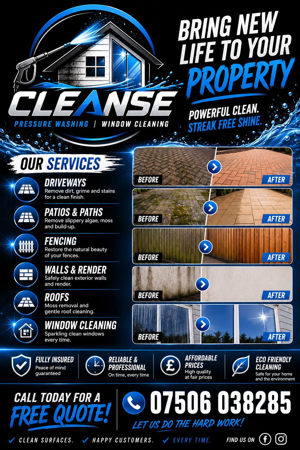 Cleanse exterior cleaning Facebook ad