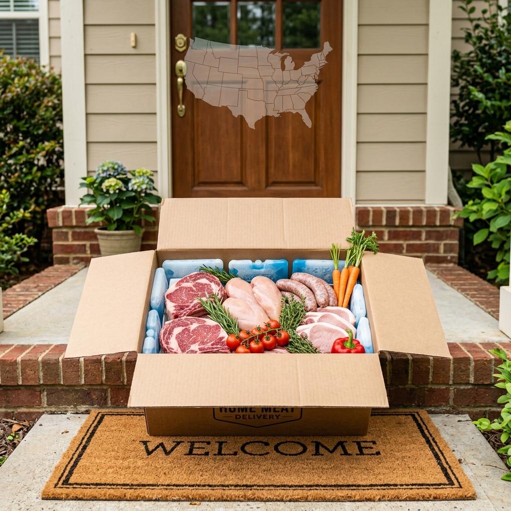 QuickSearches Crosspath Facebook ad: Home Meat Delivery Subscription All States!