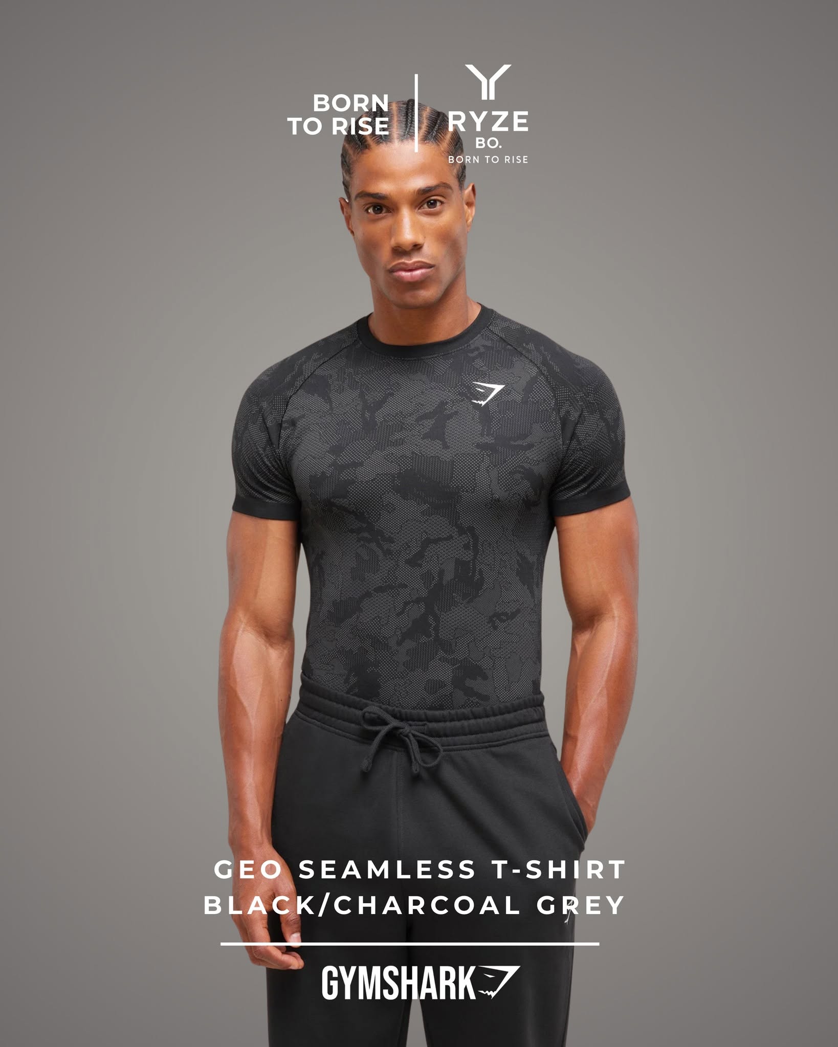 Ryze Bo Facebook ad: Gymshark Geo Seamless T-Shirt