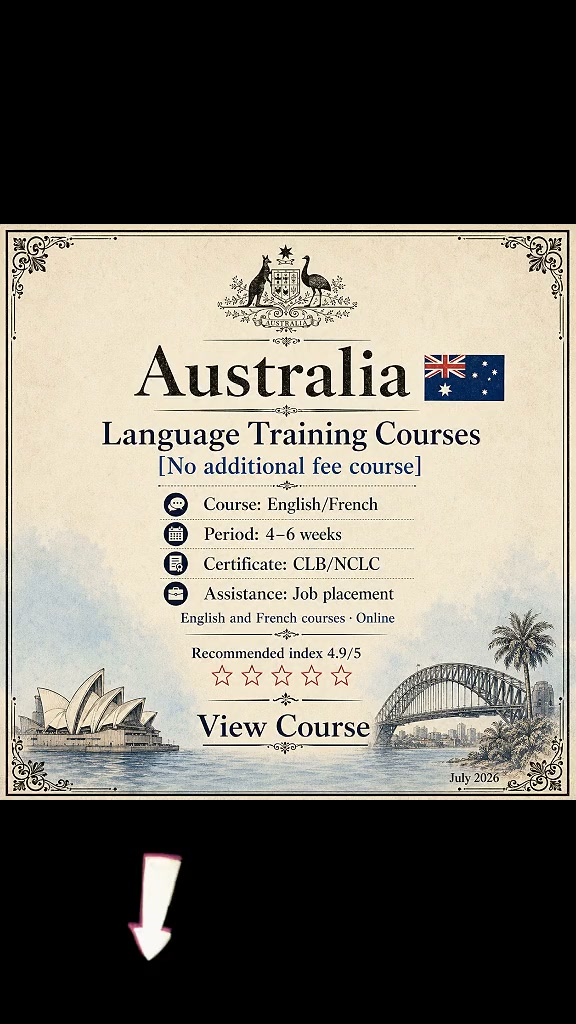 Info Center Facebook ad: Online English Course