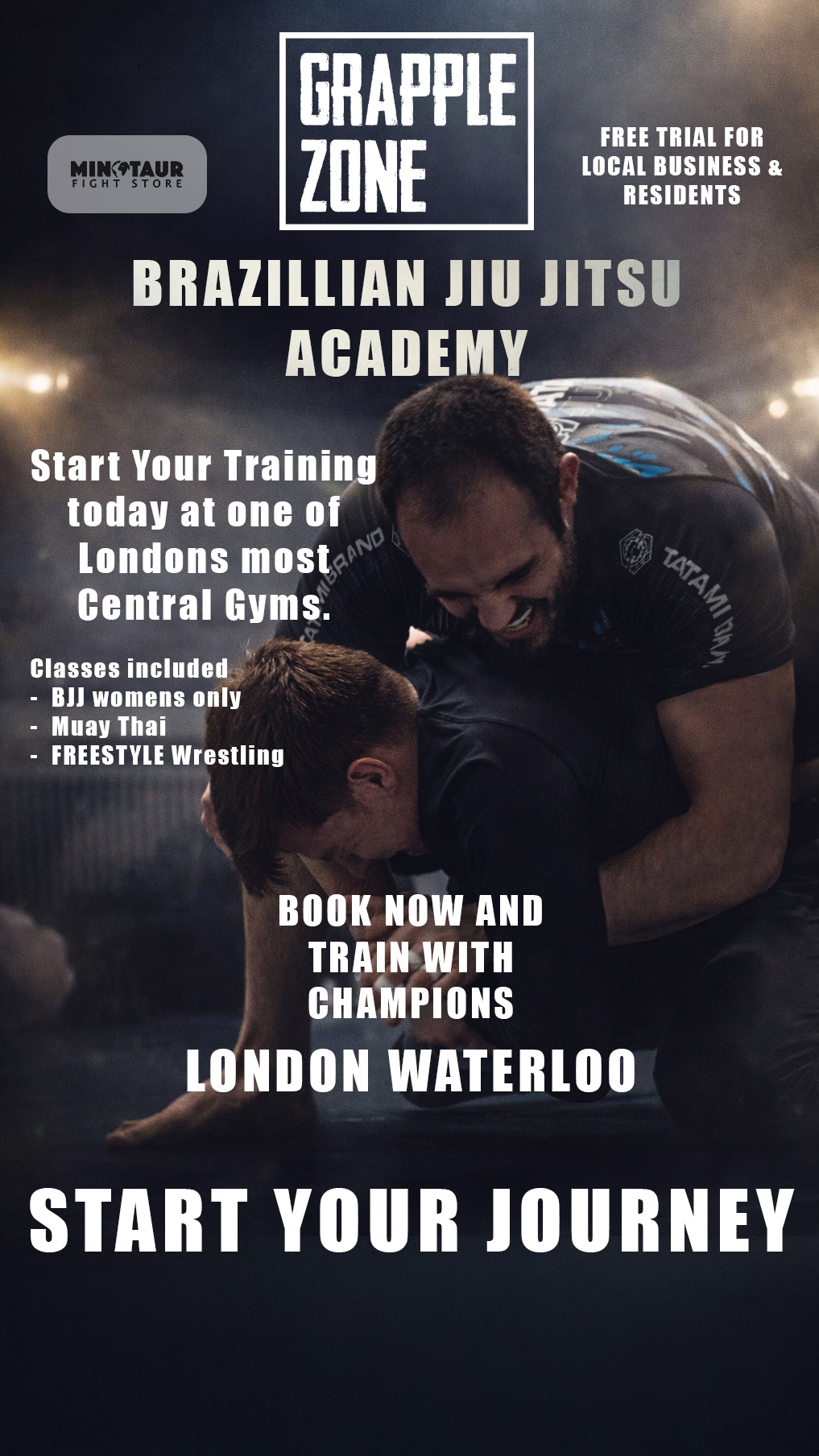 GrappleZone Facebook ad: Train Like a Pro in Waterloo