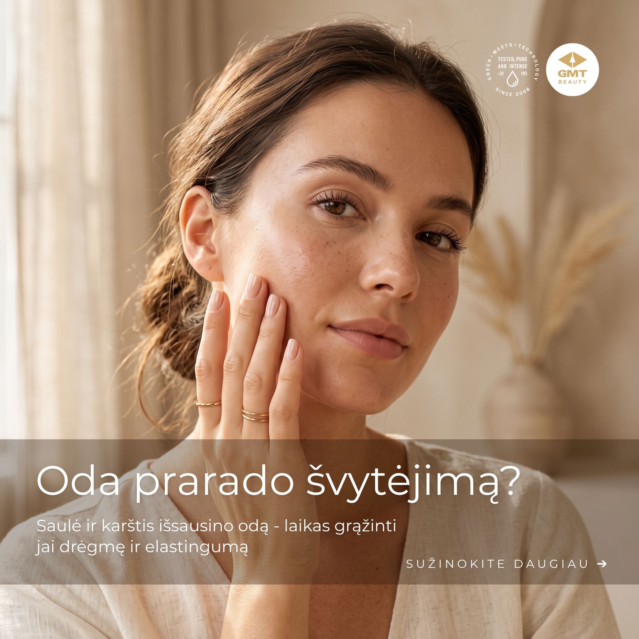 GMT Beauty kosmetika Facebook ad: Kaip išsirinkti TIKRAI veikiančią odos priežiūrą rudenį?