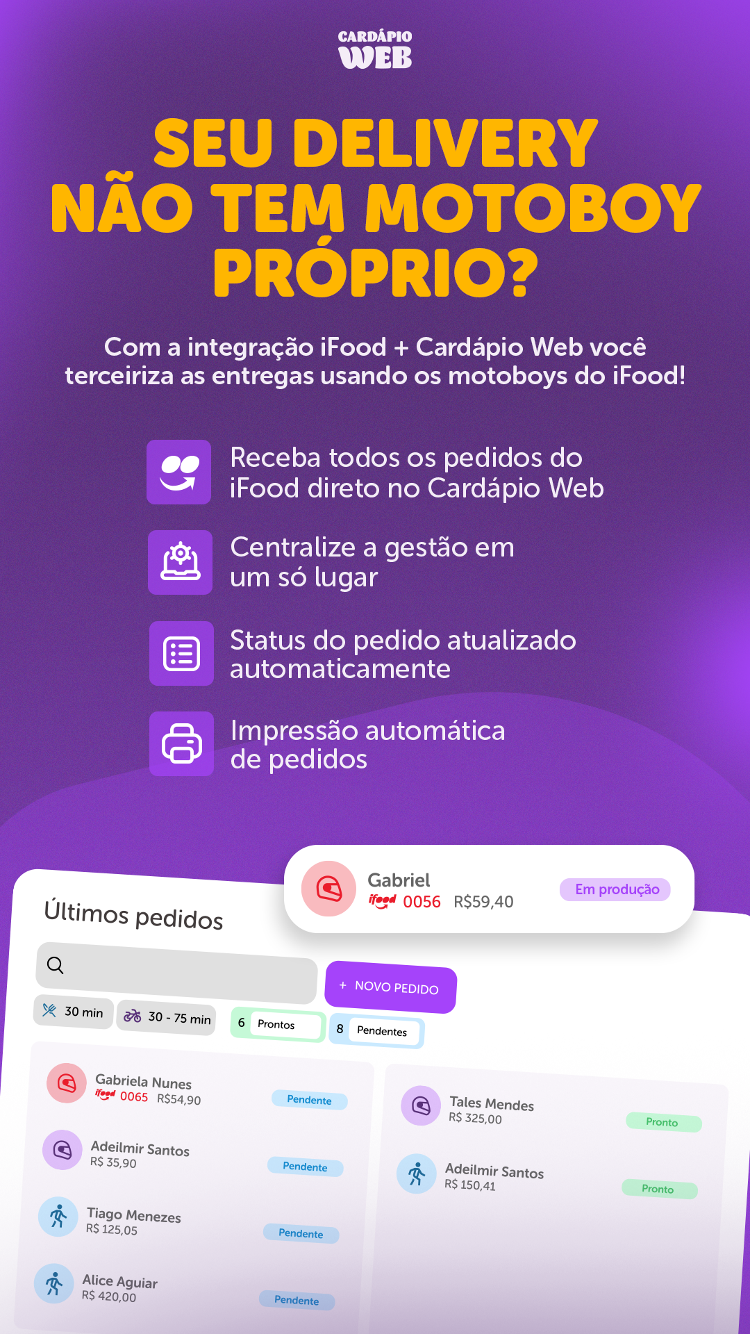 Cardápio Web Facebook ad