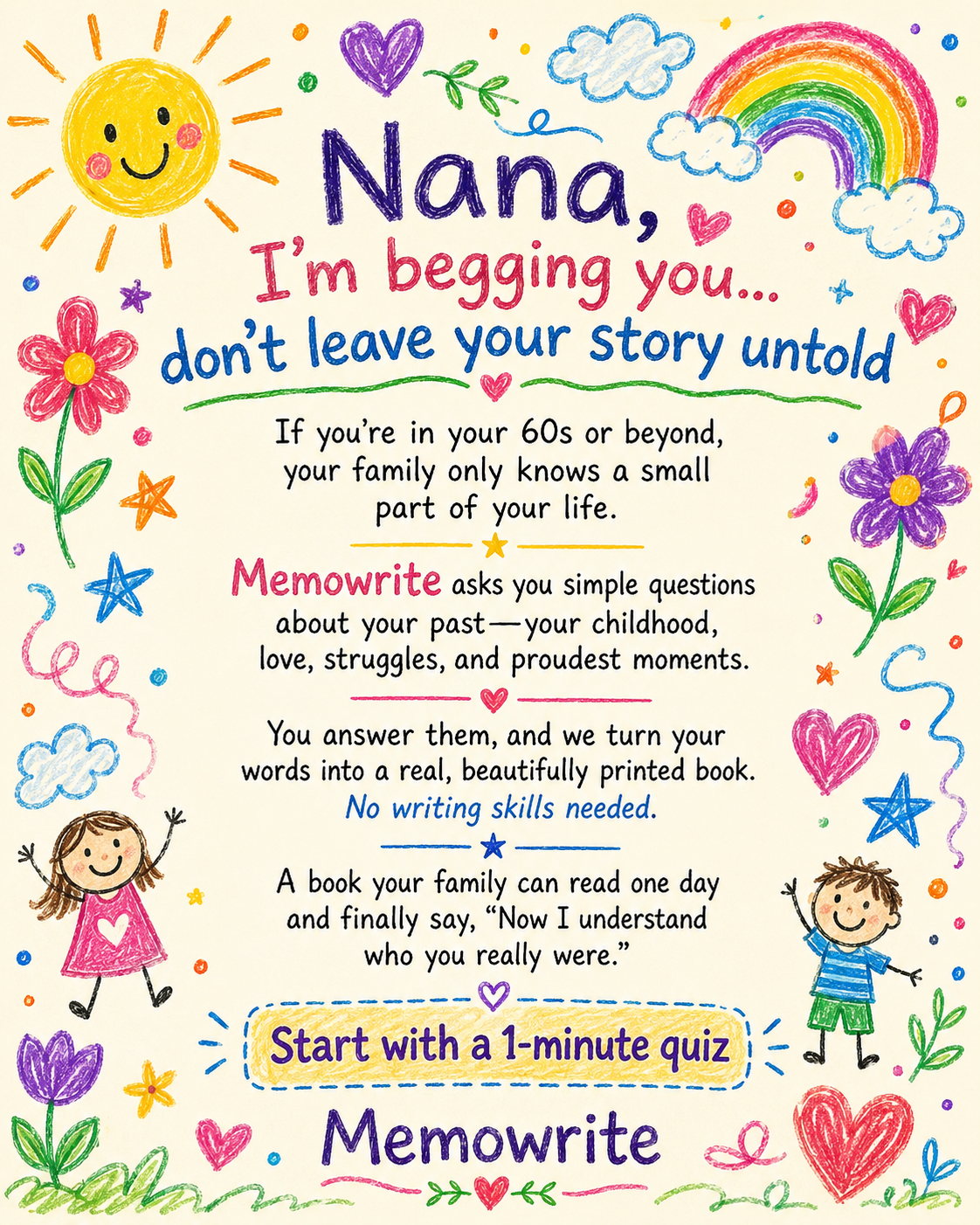 Memowrite Facebook ad