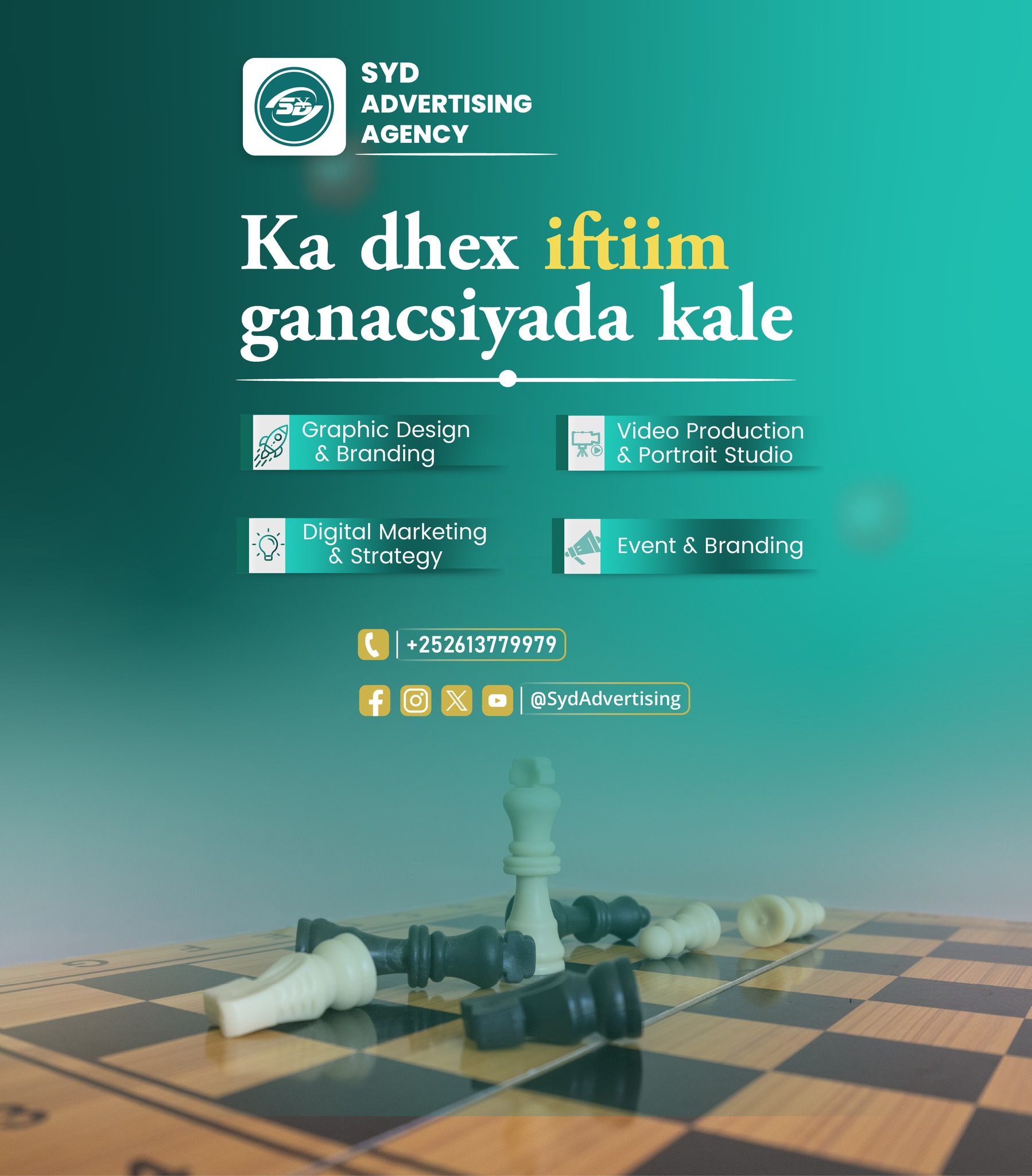 SYD Advertising Agency Facebook ad: Ka dhig ganacsigaaga mid la xasuusto Ka dhex…
