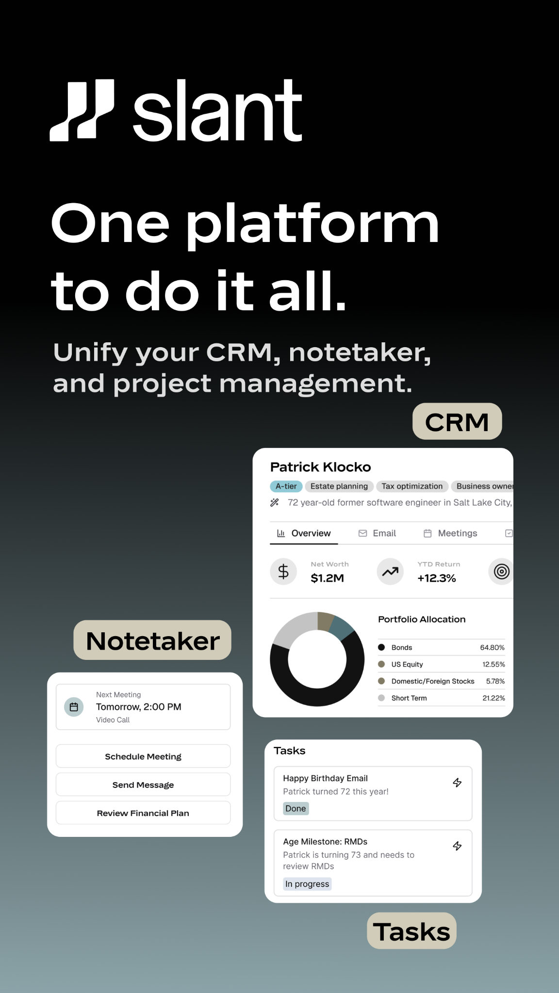 Slant - AI Assistant for Financial Advisors Facebook ad
