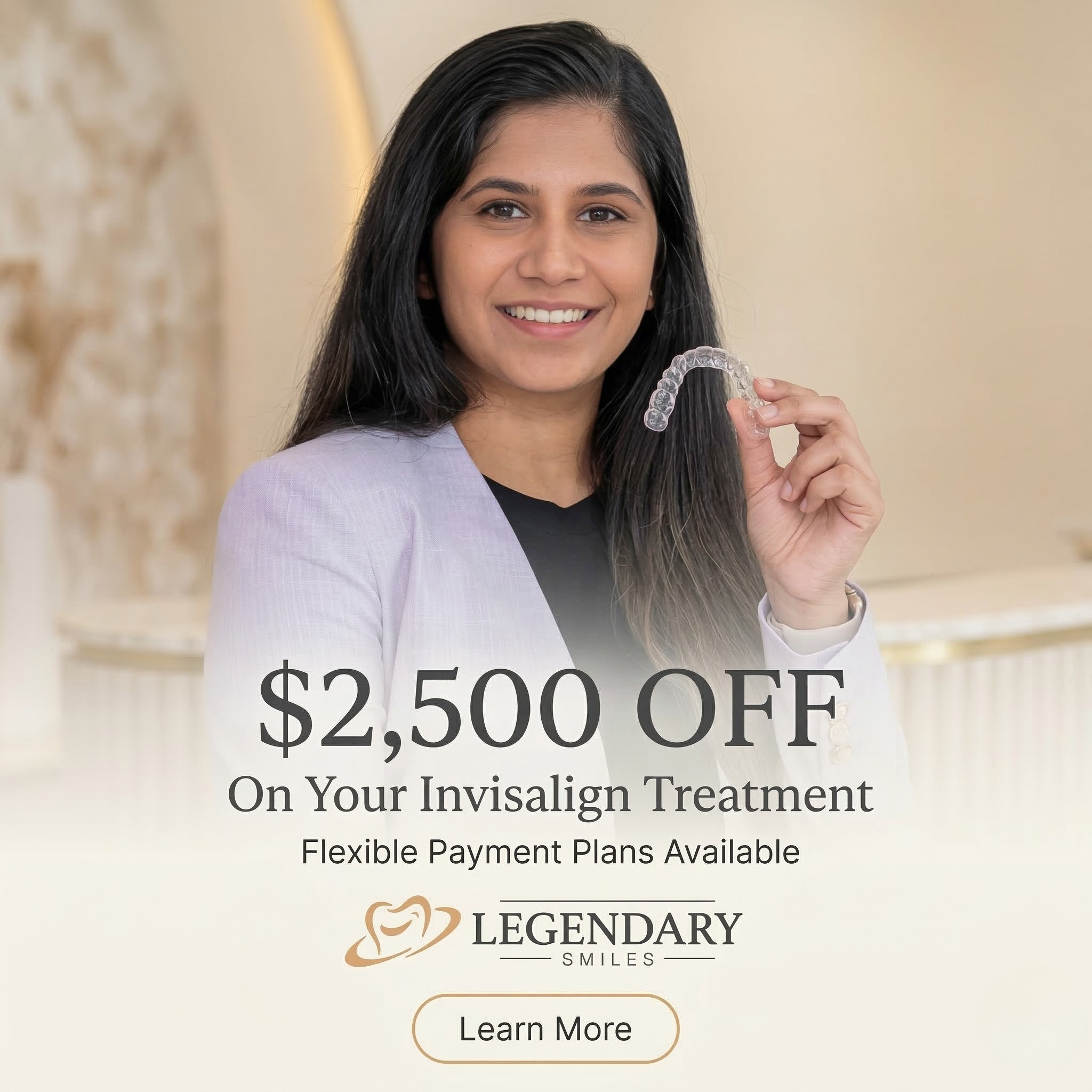 Legendary Smiles Havertown Facebook ad: $2500 OFF Invisalign Special Is Here!