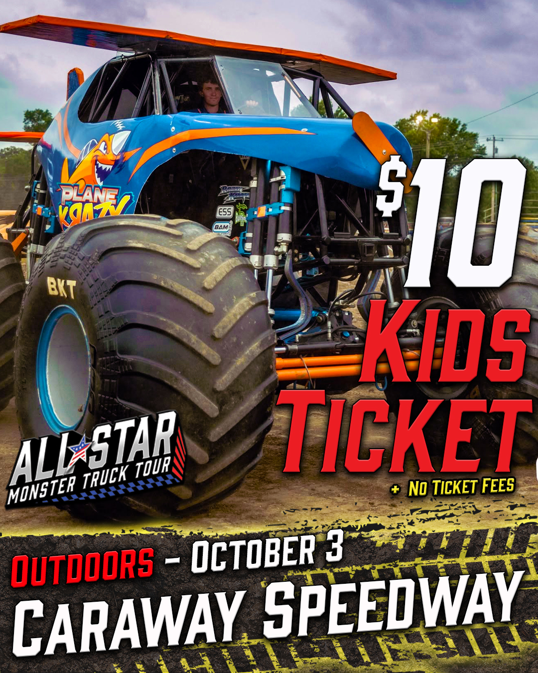 All Star Monster Truck Tour Facebook ad