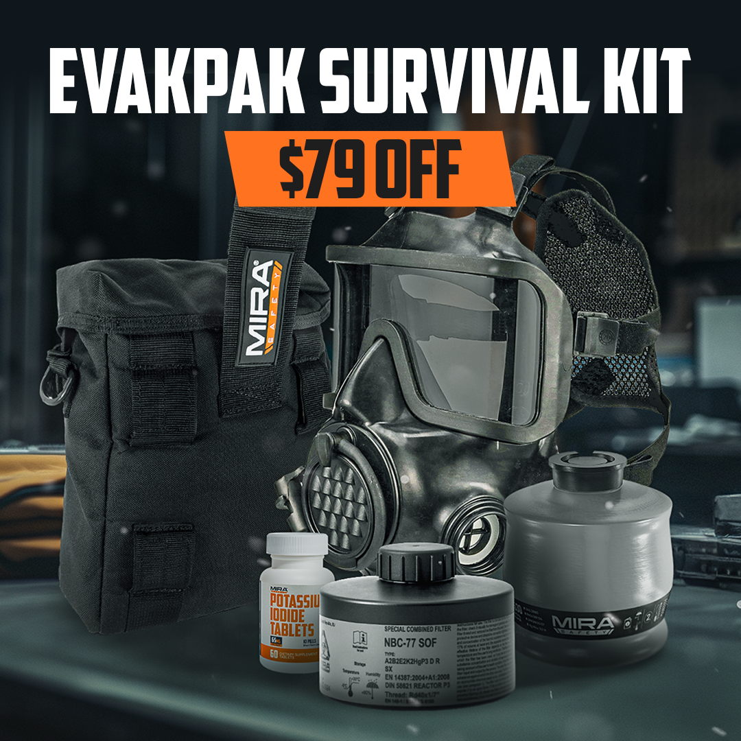 MIRA Safety Facebook ad: EvakPak Survival Kit $79 OFF!