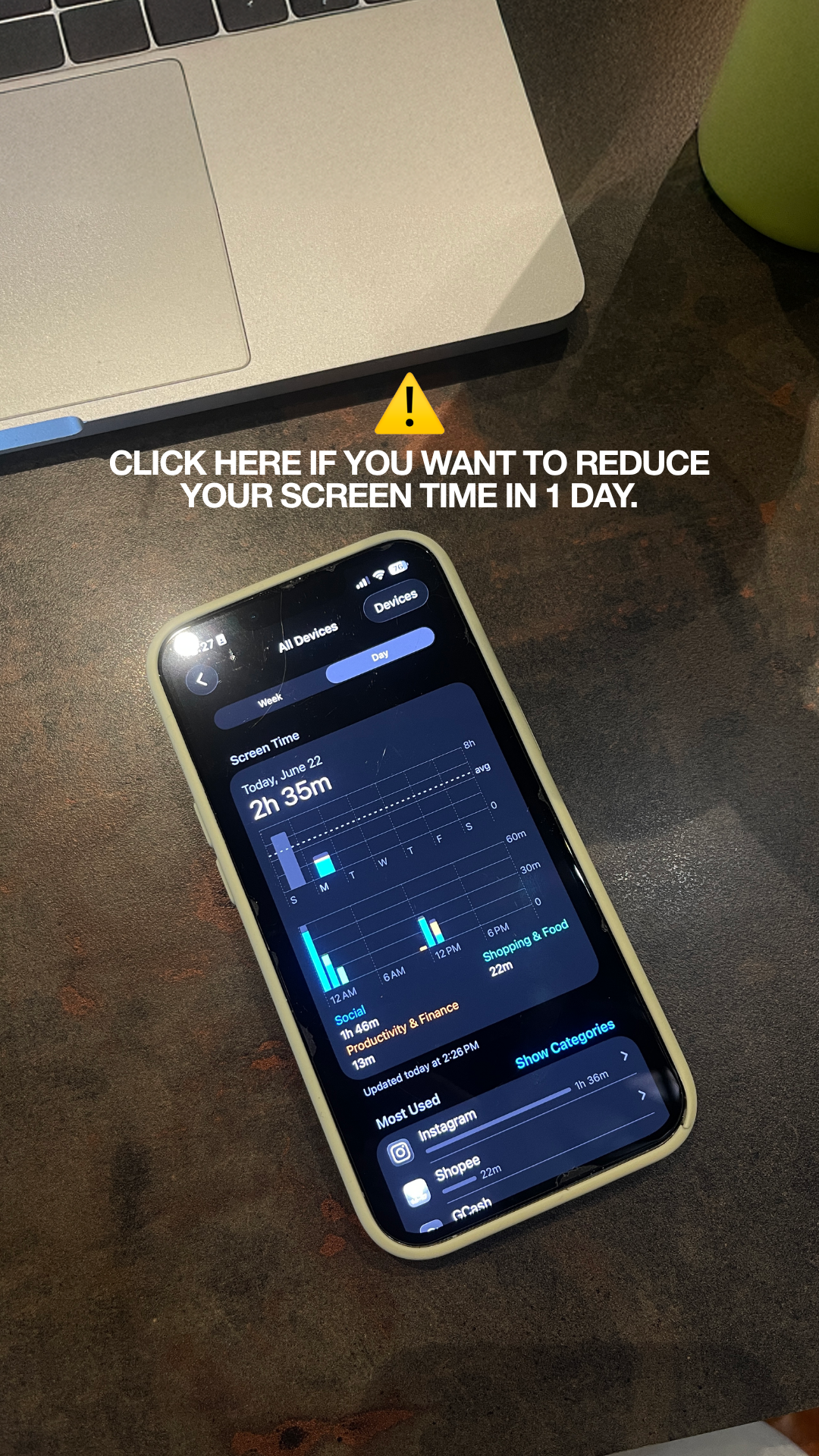 Tap Out Facebook ad