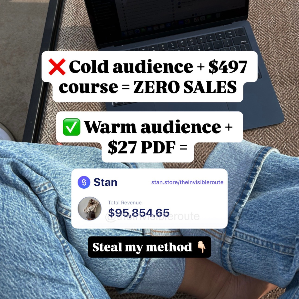 The Invisible Route Facebook ad: Hundreds of sales with my $27 method