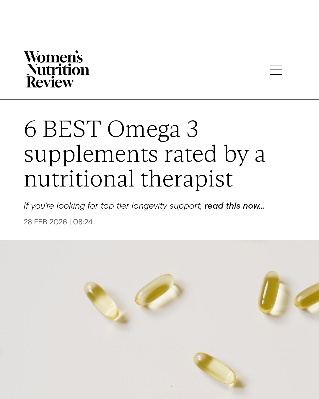 Women's Nutrition Review Facebook ad