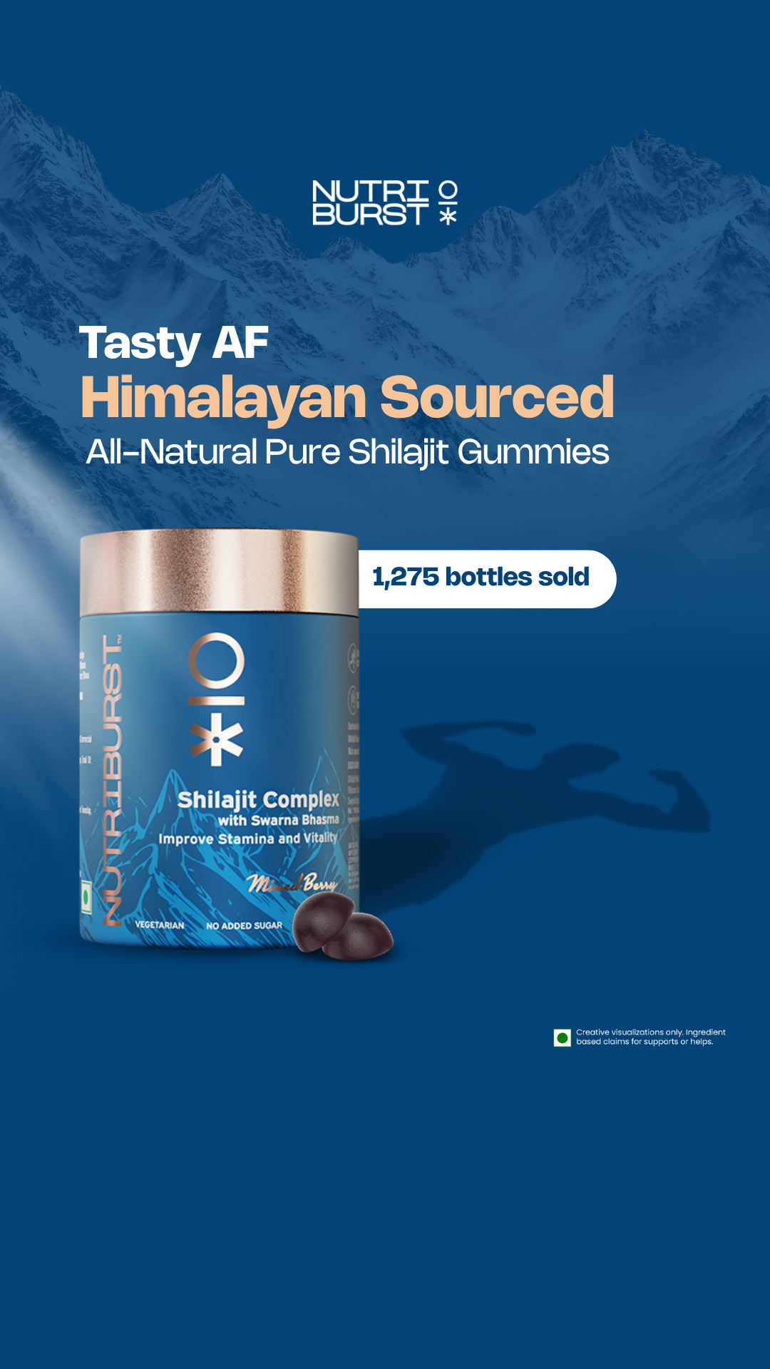 Nutriburst India Facebook ad: Boost Energy & Stamina Naturally with Shilajit Gummies