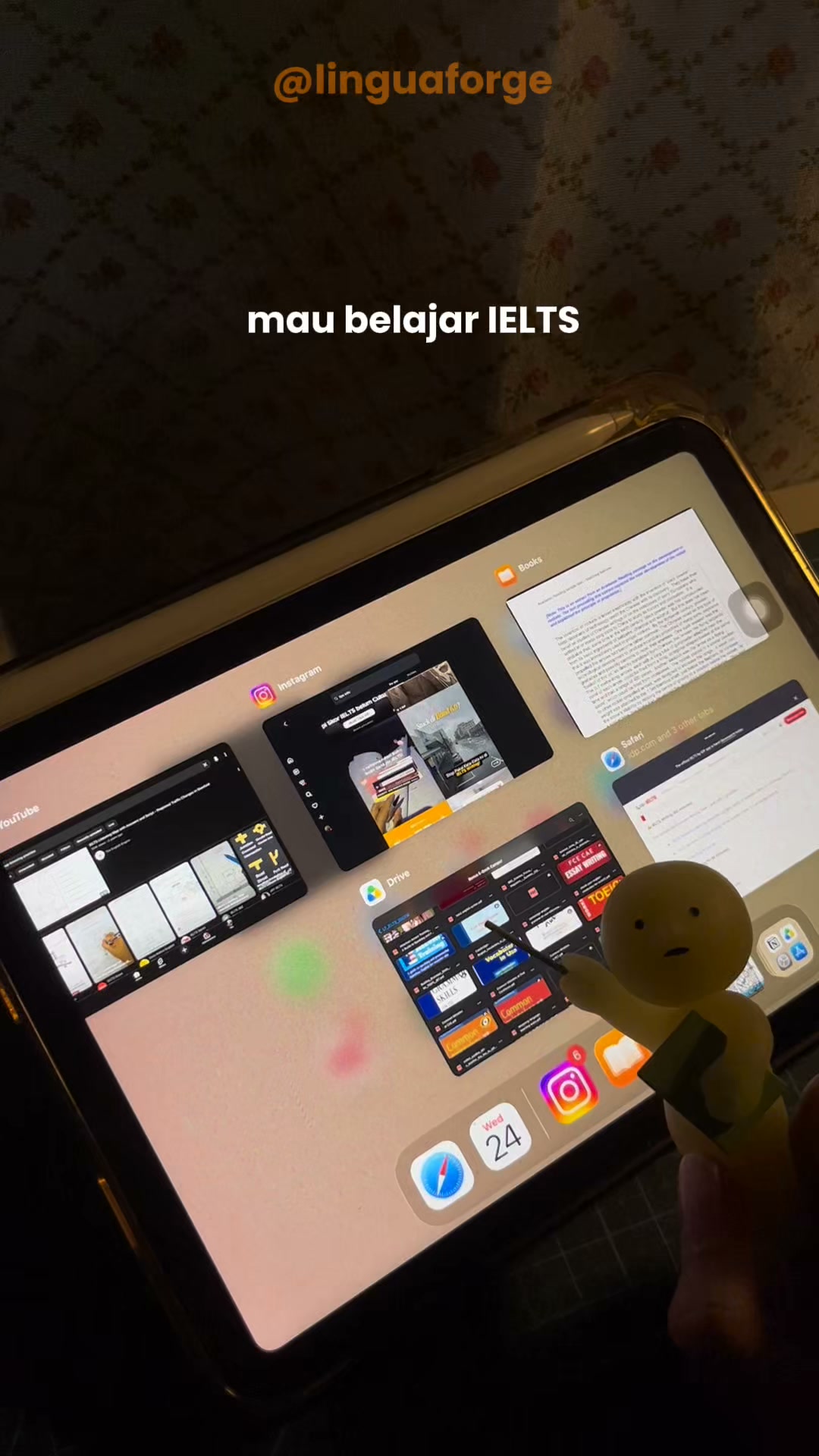 Lingua Forge Facebook ad: Raih IELTS Band 7+ Tanpa Kursus Jutaan