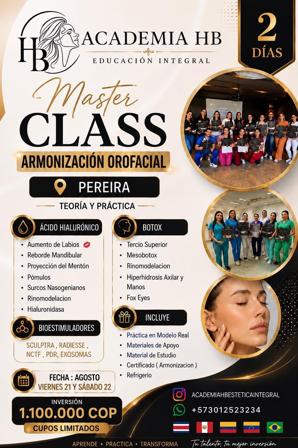Harmony Face Facebook ad: Hola Pereira Venimos con esta Master Class de…