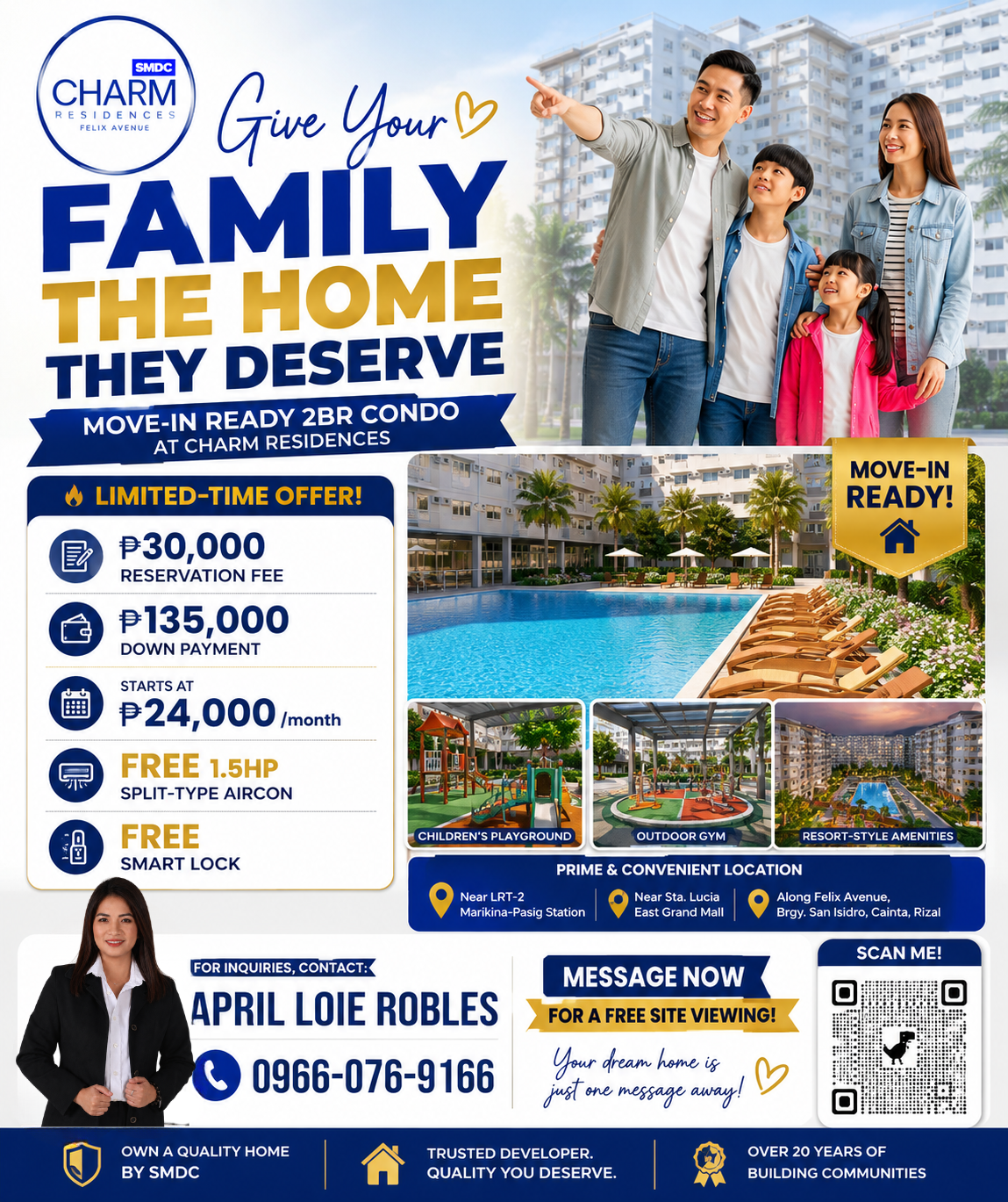 SMDC Best to Invest Facebook ad: Give Your Family the Home They Deserve.