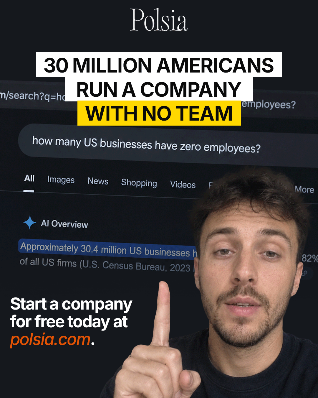 Polsia AI Facebook ad