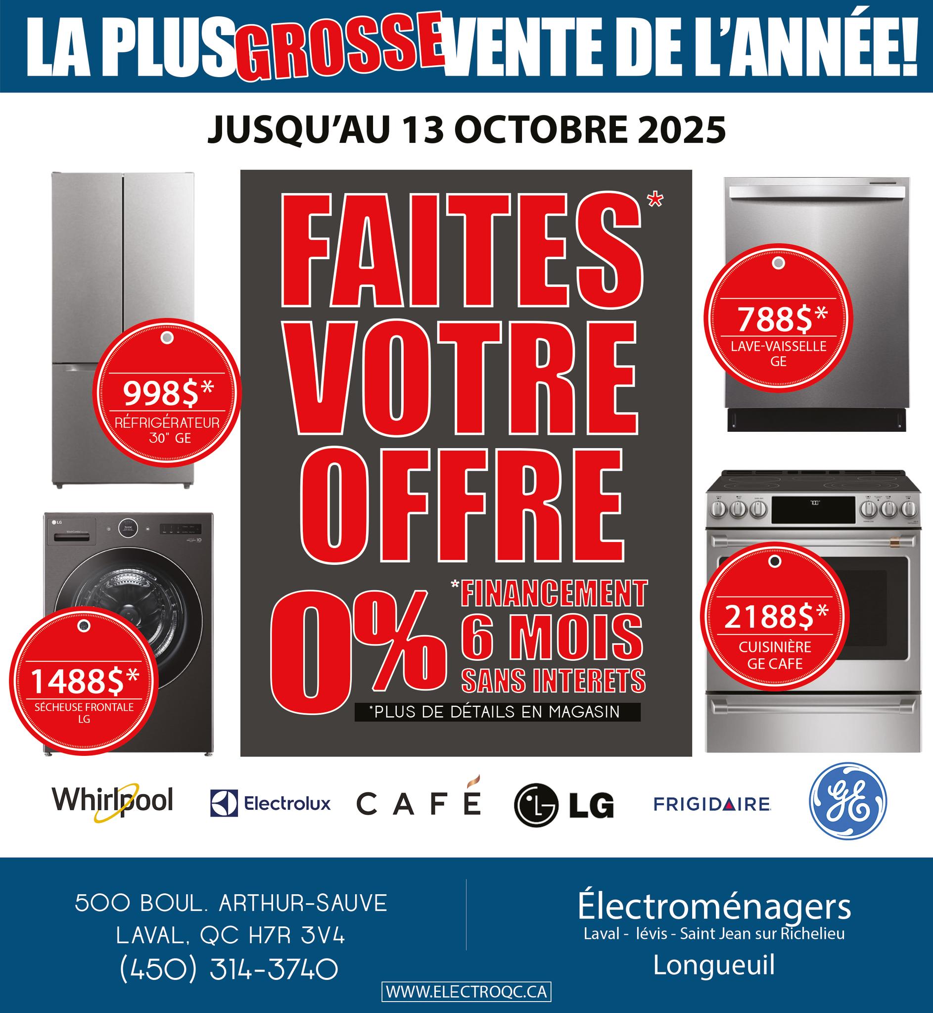 Électroménagers Laval Facebook ad