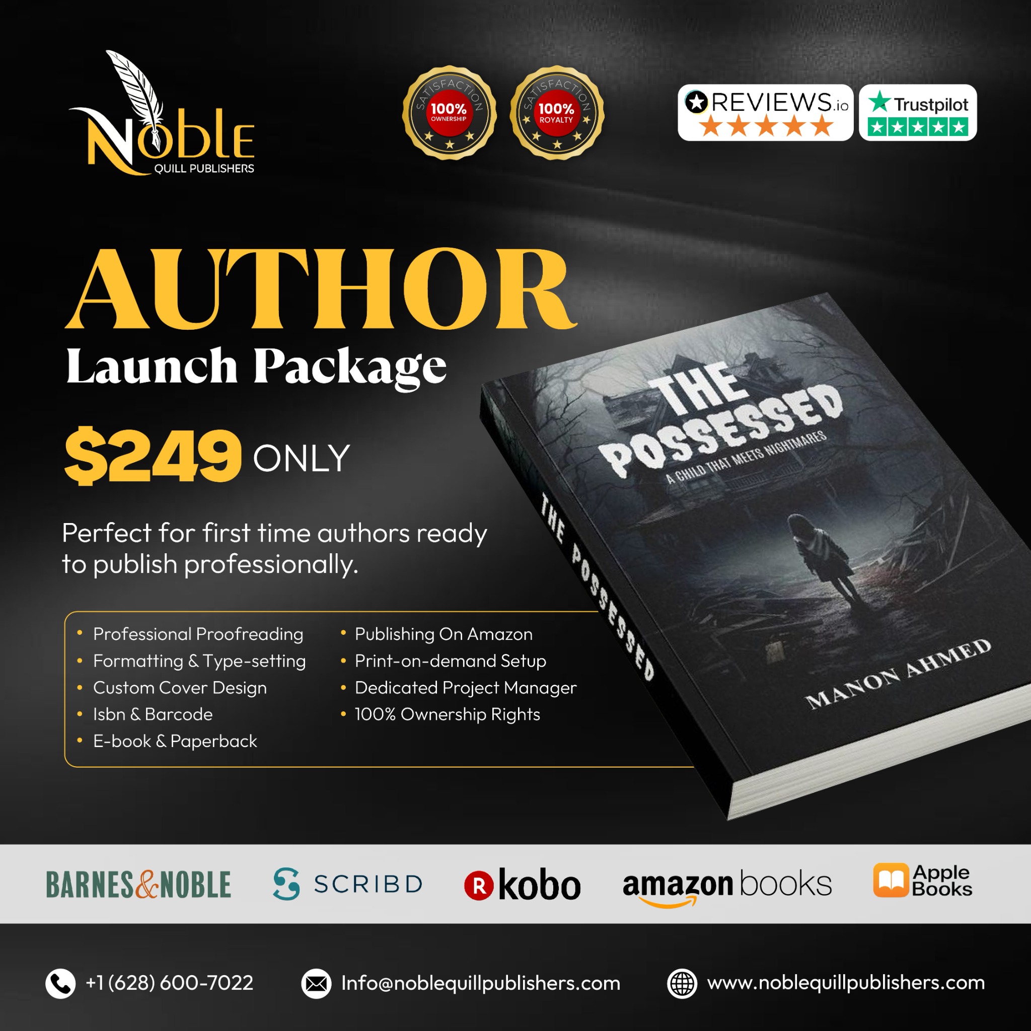 Noble Quill Publishers Facebook ad