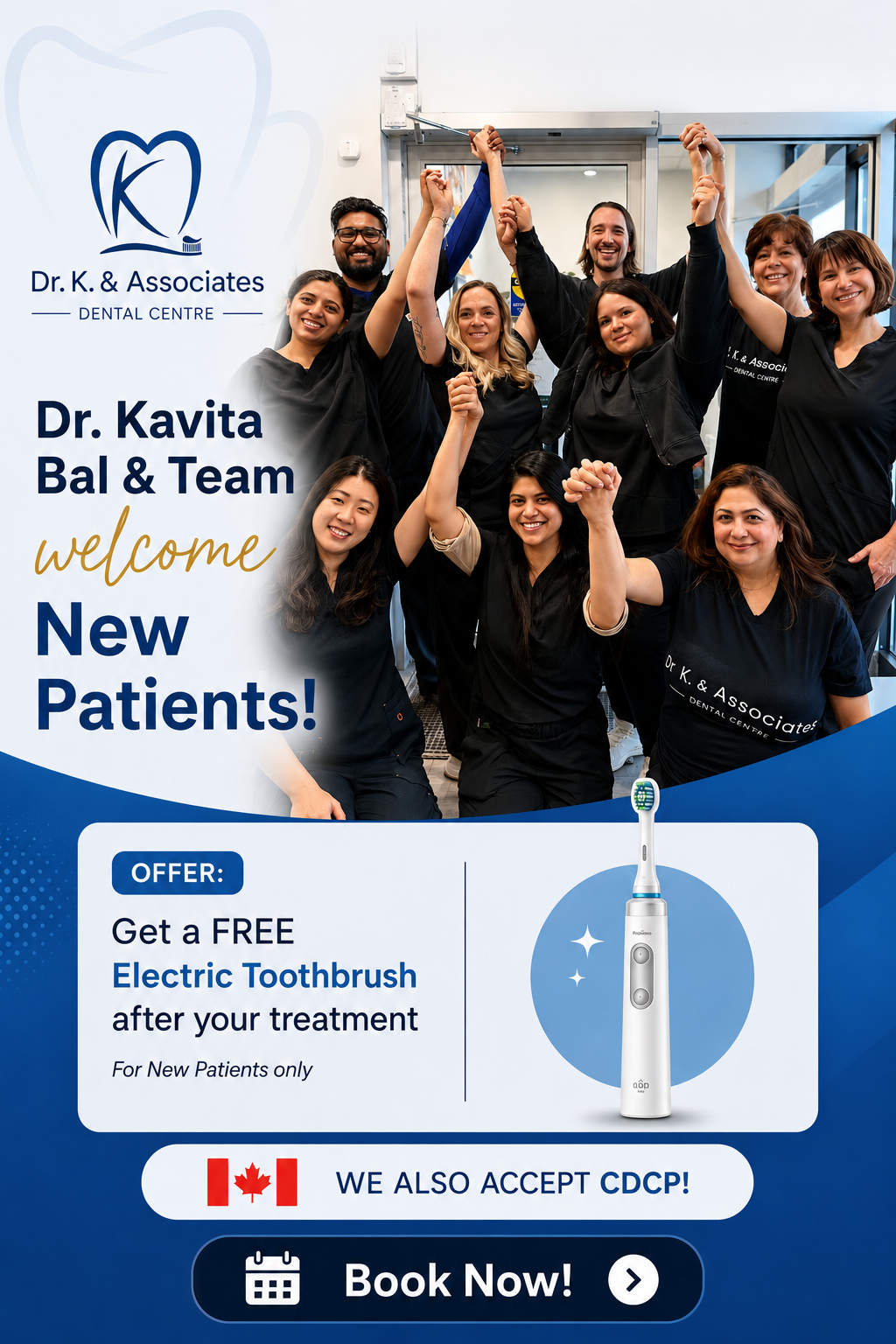 Dr. K. & Associates Dental Centre Facebook ad: Complete New Patient Dental Package Available Now
