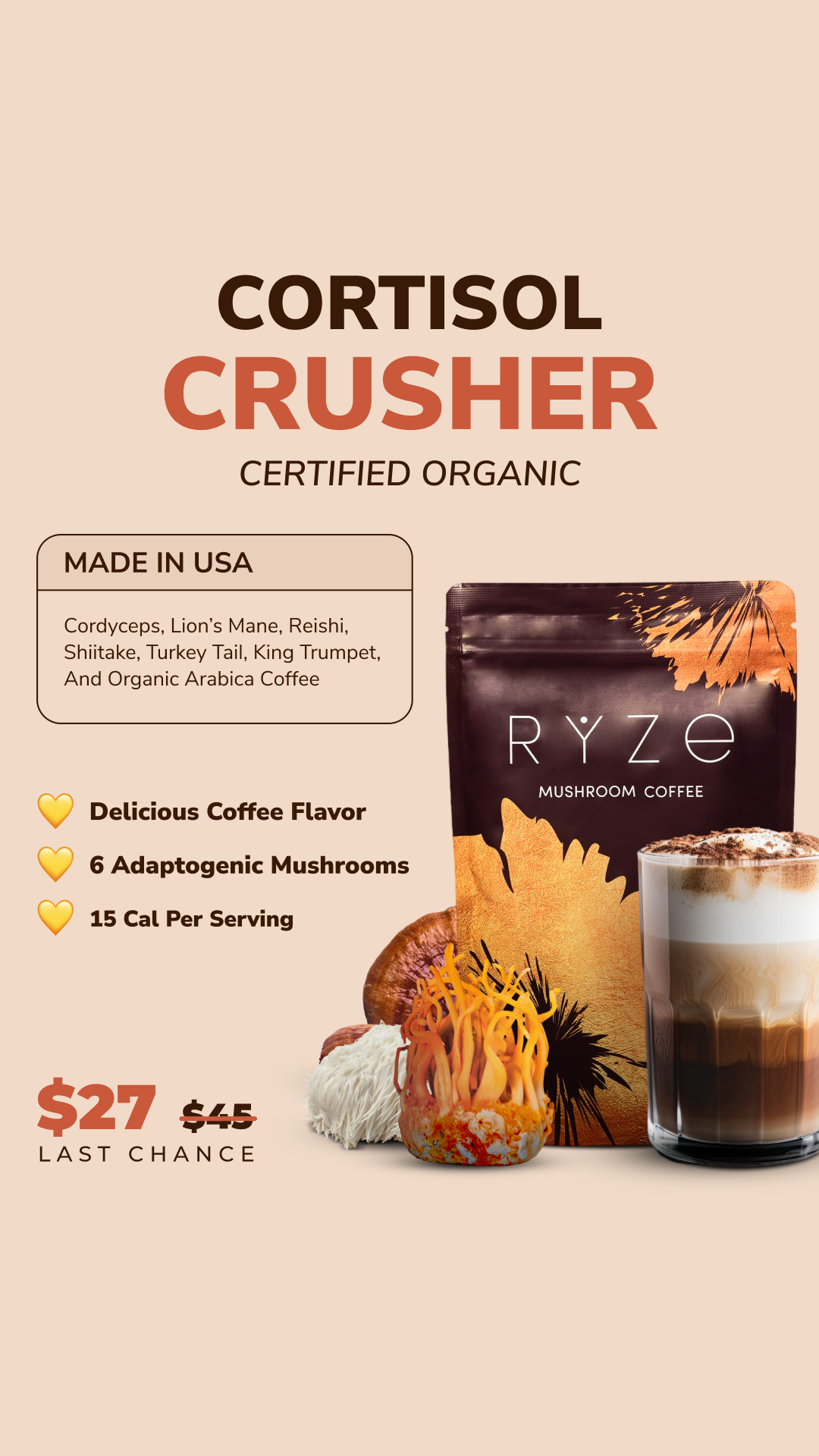 RYZE Superfoods Facebook ad