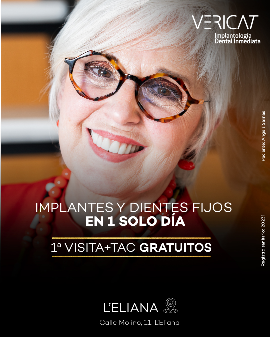 Vericat Implantología Inmediata. Clínica de implantes dentales. Facebook ad: Vericat | Primera Visita Gratuita