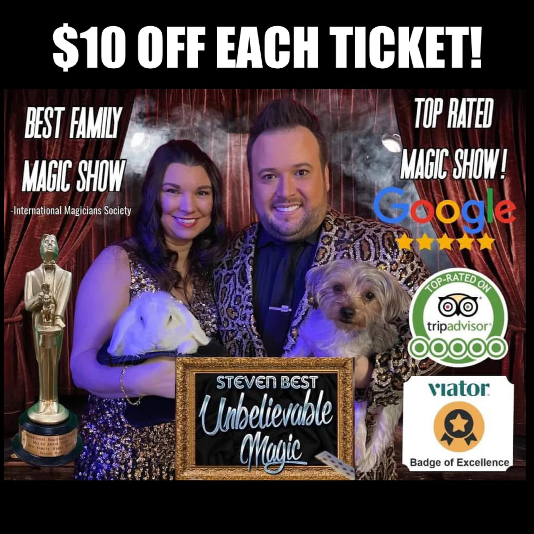 Pigeon Forge Magic Show: Steven Best’s Unbelievable Magic Facebook ad: Pigeon Forge Magic Show | Smoky Mountain Magic Show Tickets