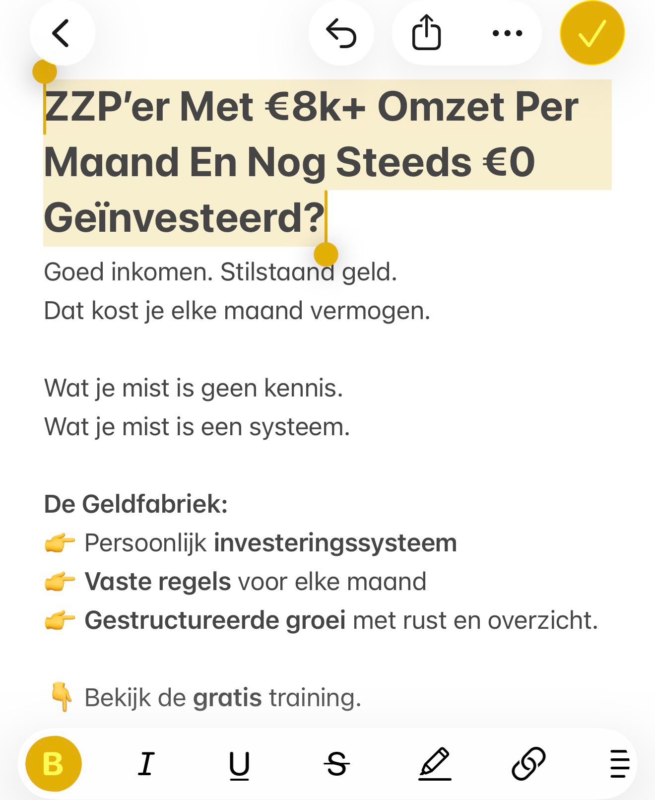 Jeffrey van den Bosch Facebook ad: Gratis Training Voor Ondernemers