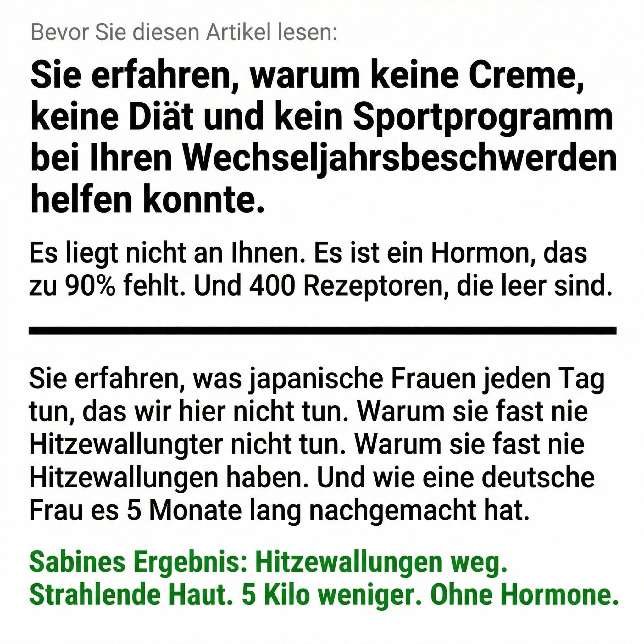 Heike Schäfer Facebook ad: Was japanische Frauen über Wechseljahre wissen