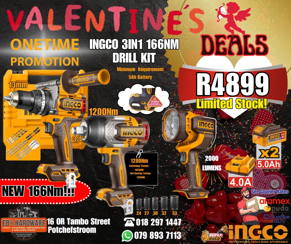 EB's Hardware •Tools•Hardware• Refrigeration•Appliance Spares & Electrical Facebook ad: VALINTINE DEALS