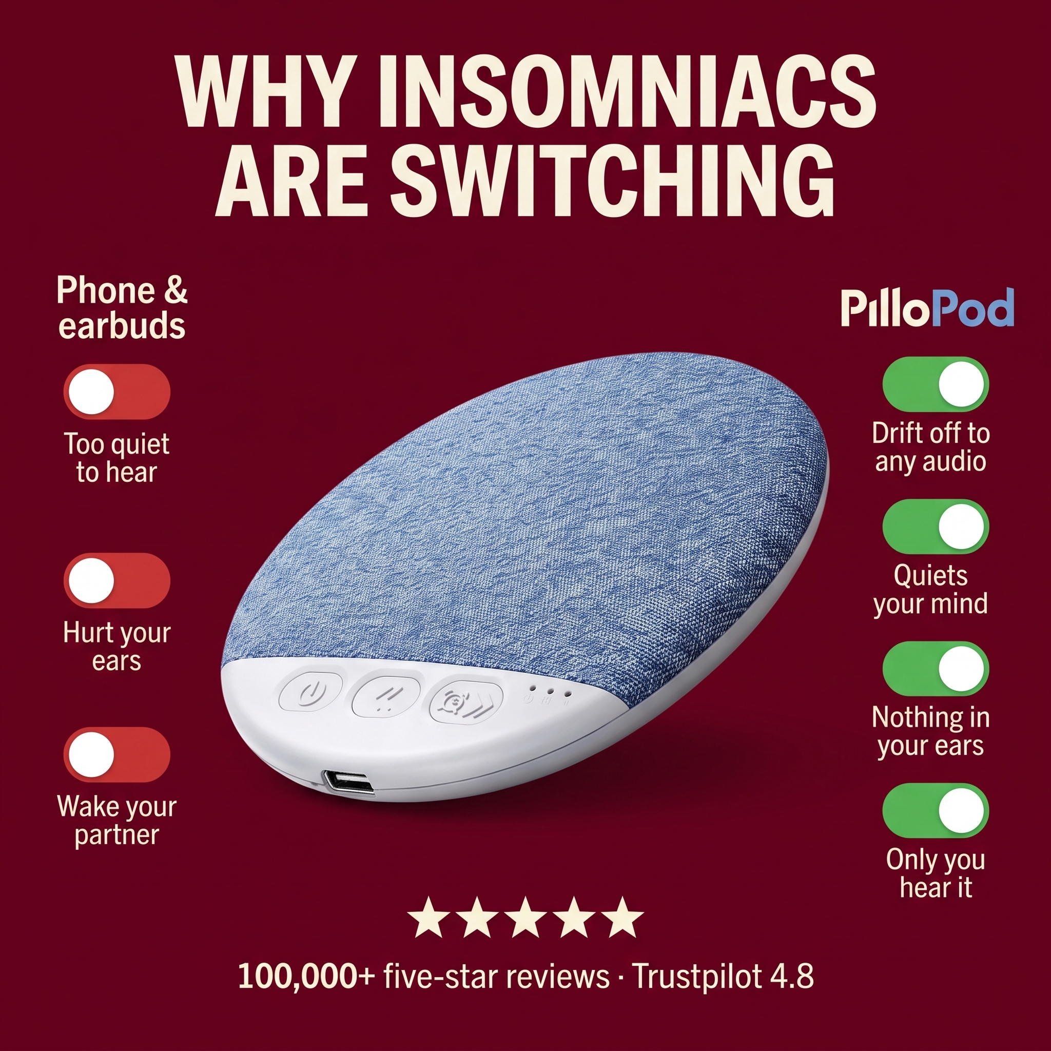 PilloPod Facebook ad