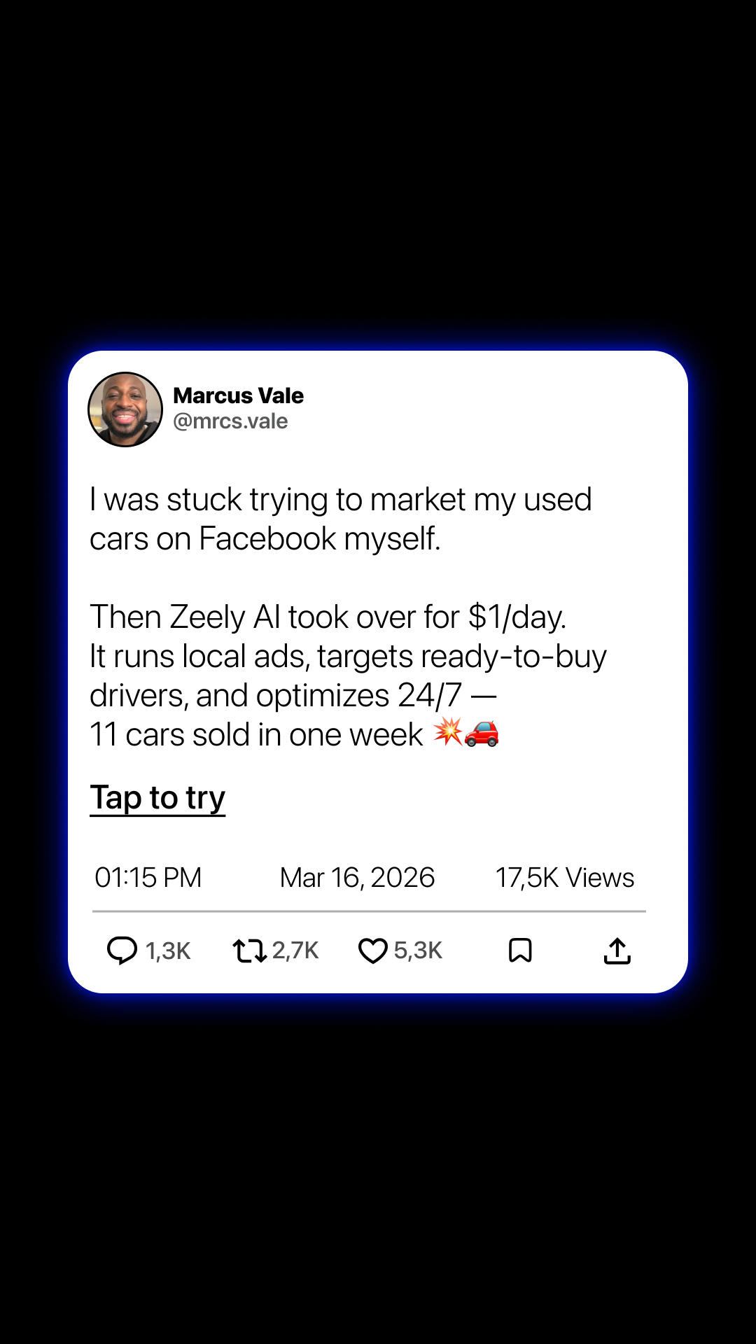 Zeely Facebook ad