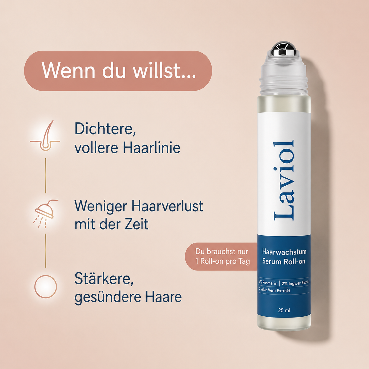 Lameo Facebook ad: Das Serum, das jede andere Lösung gegen Haarausfall ersetzt.