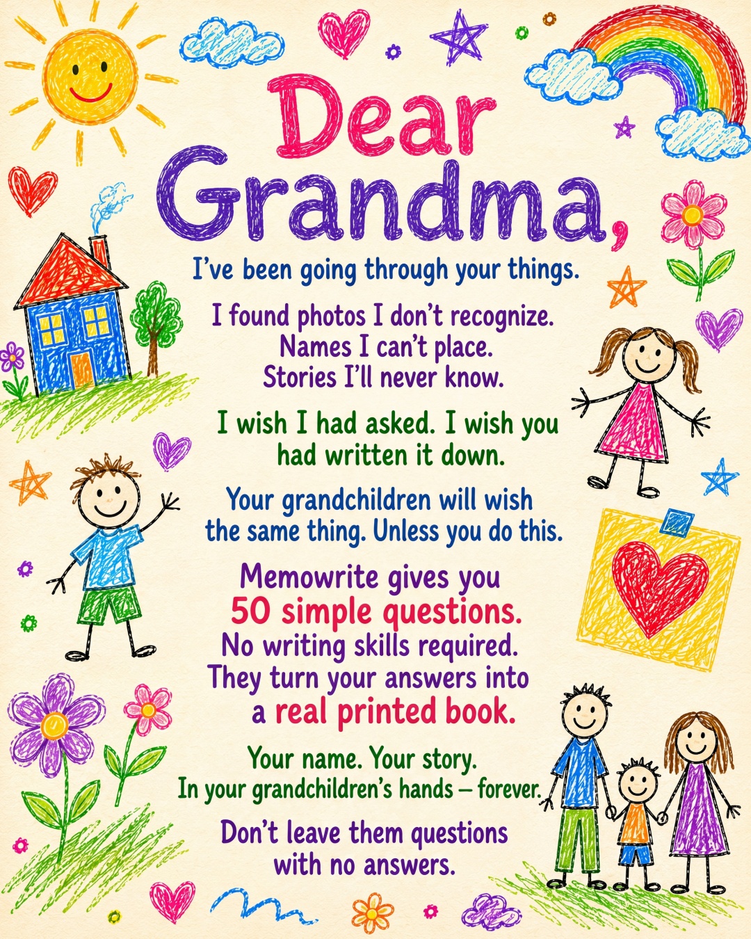 Memowrite Facebook ad