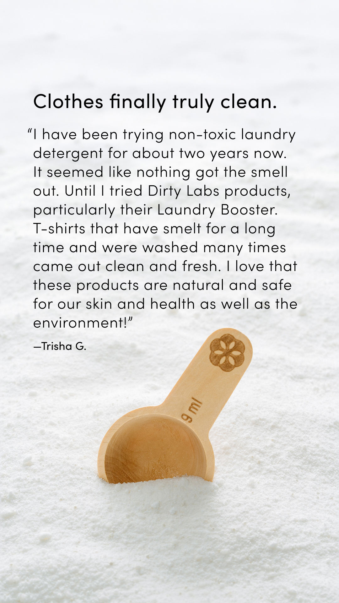 Dirty Labs Facebook ad: Clean: nothing left behind.
