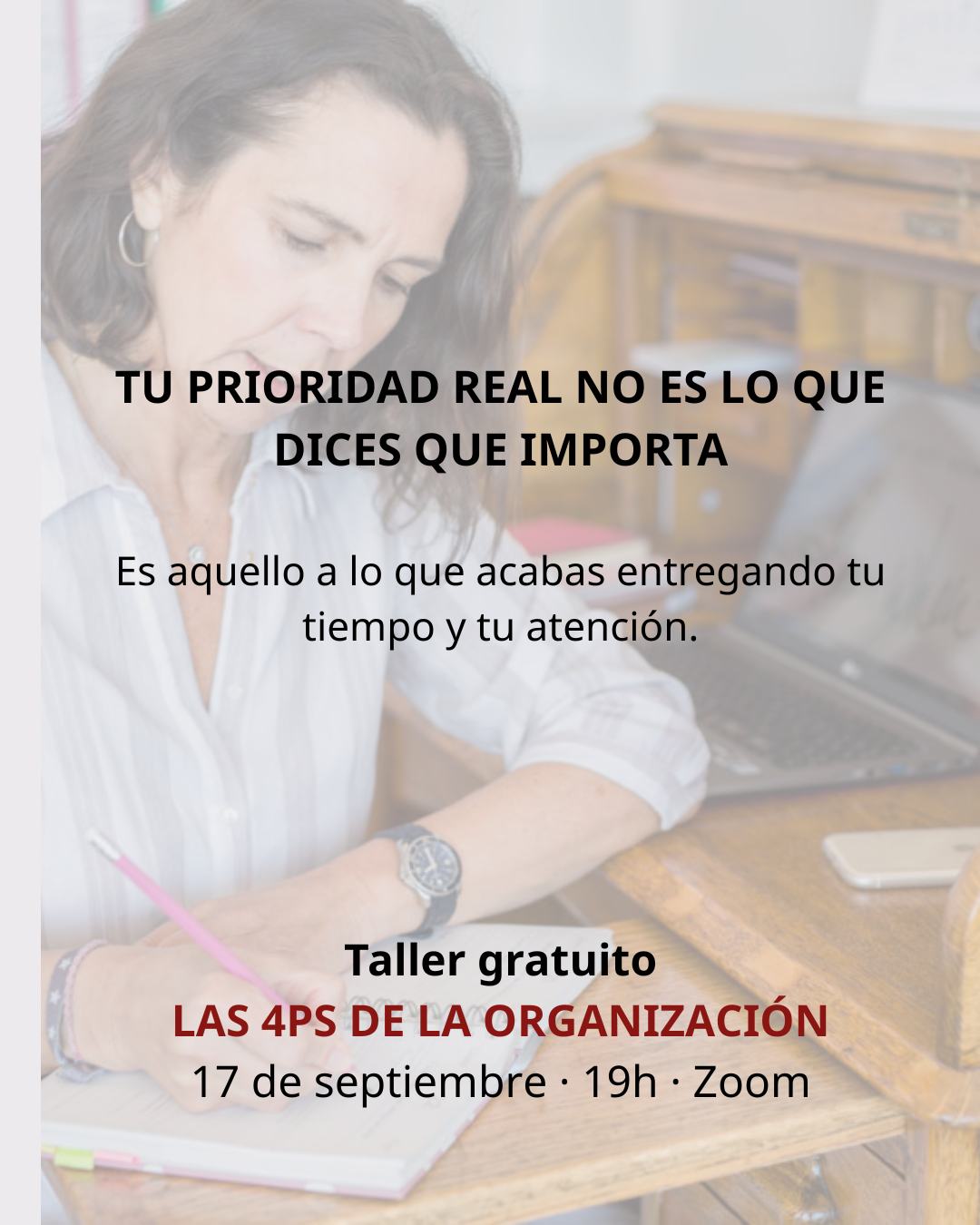 Estirando el tiempo Facebook ad: Tu prioridad real no es lo que dices que importa. Es a lo…